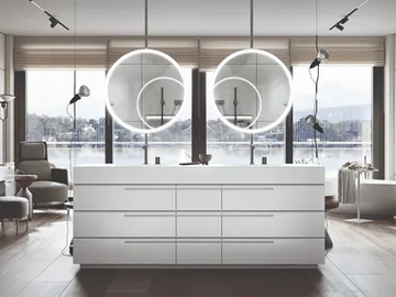 EMPHASIS - Floor-standing double sectional vanity unit by MOMA Design - view 2